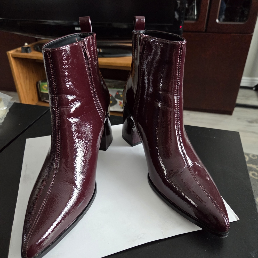 Burgundy Ankle Boots